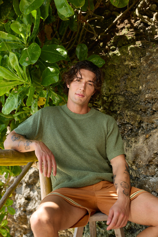 TROPICALE KNIT TEE • PISTACHIO