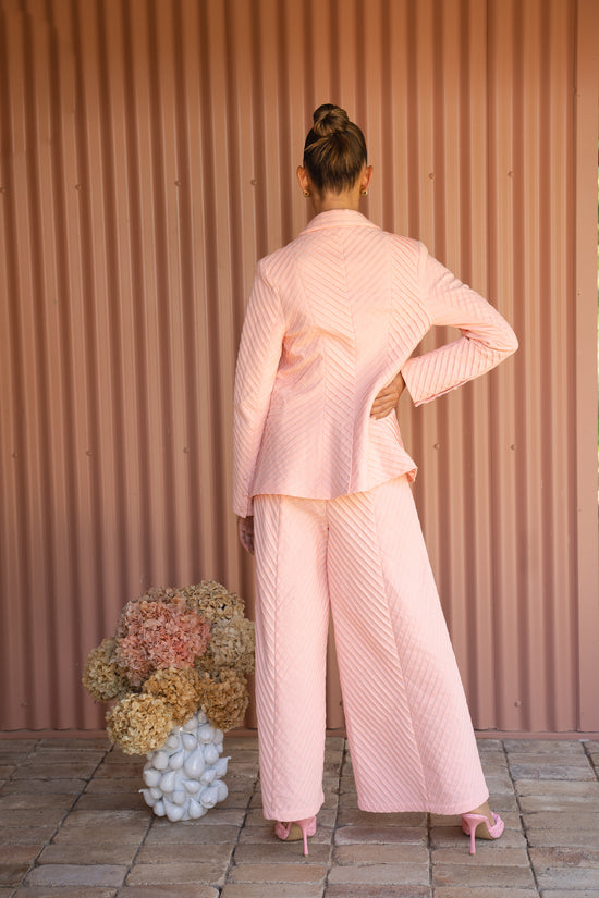 BONNE CHEVRON BLAZER • PINK SALT